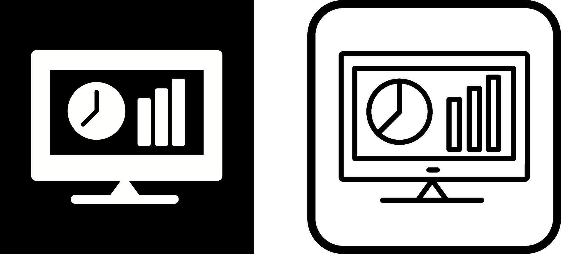 icône de vecteur de statistiques en ligne