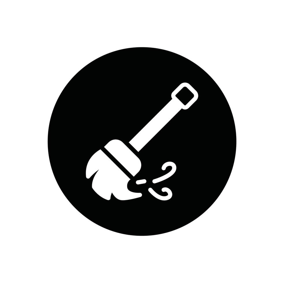 icône de glyphe de balai vecteur