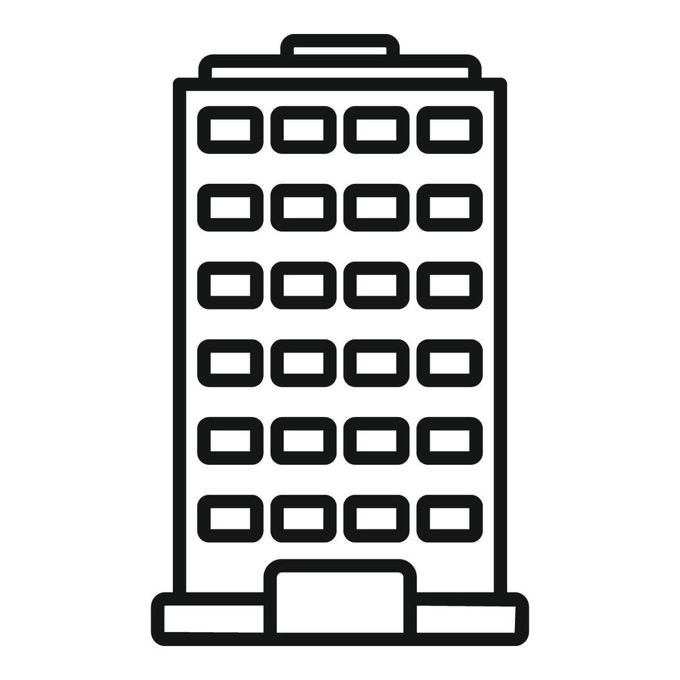 zone plusieurs étages bâtiment icône contour vecteur. extérieur zone plan vecteur
