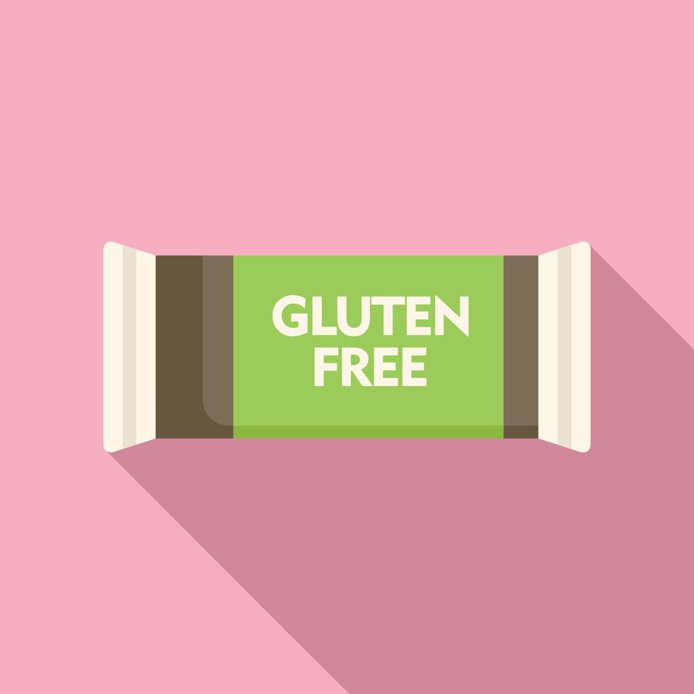 gluten gratuit bar pack icône plat vecteur. vite nourriture vecteur