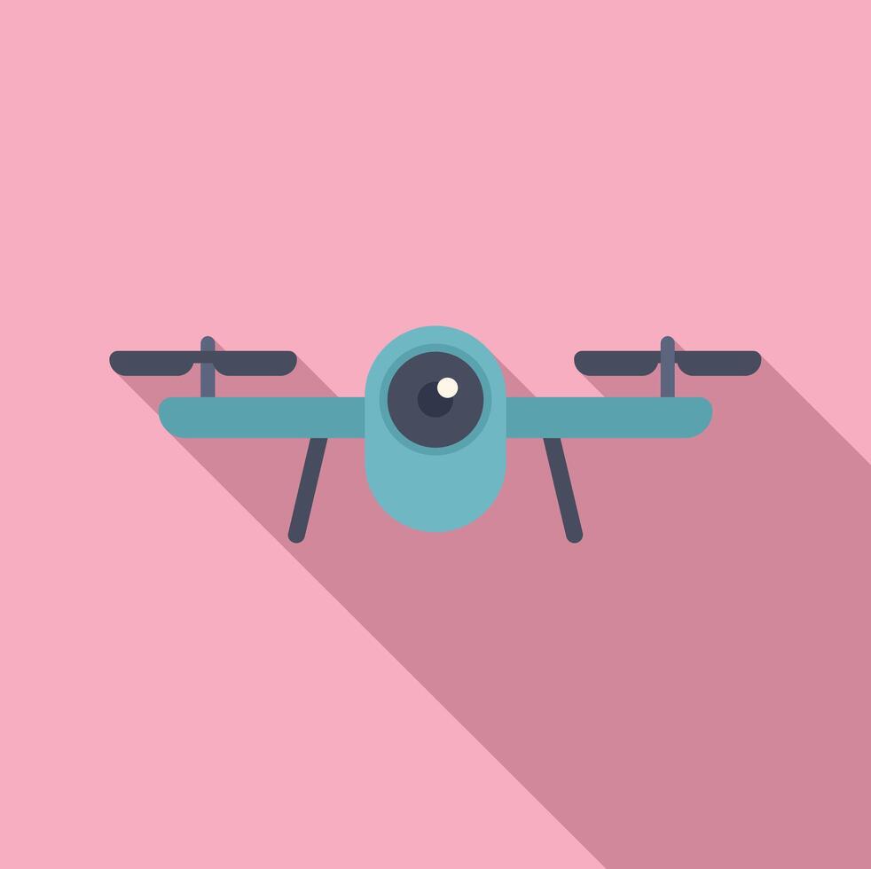 drone tournage icône plat vecteur. aéro tournage opérateur vecteur