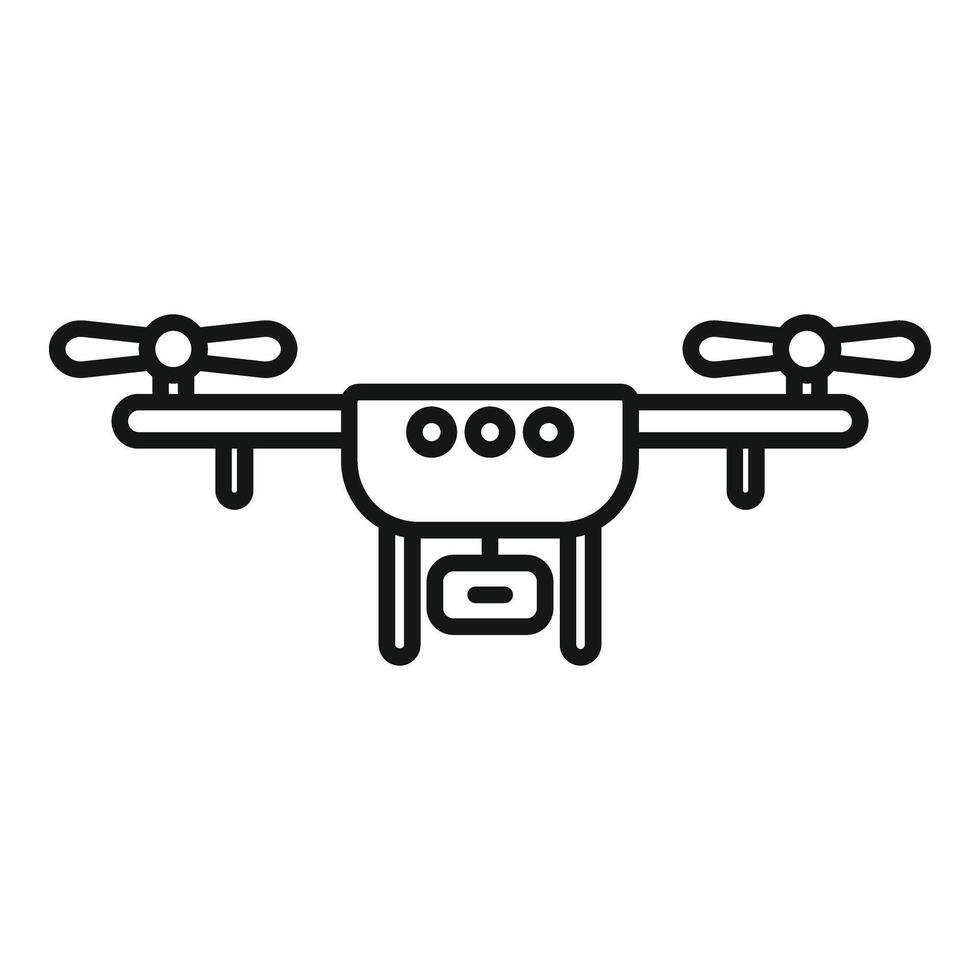 aller pro drone icône contour vecteur. aérien vidéographie scène vecteur