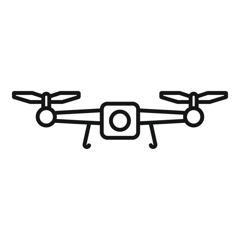 vidéo drone contrôle icône contour vecteur. cinéma aller pro vecteur
