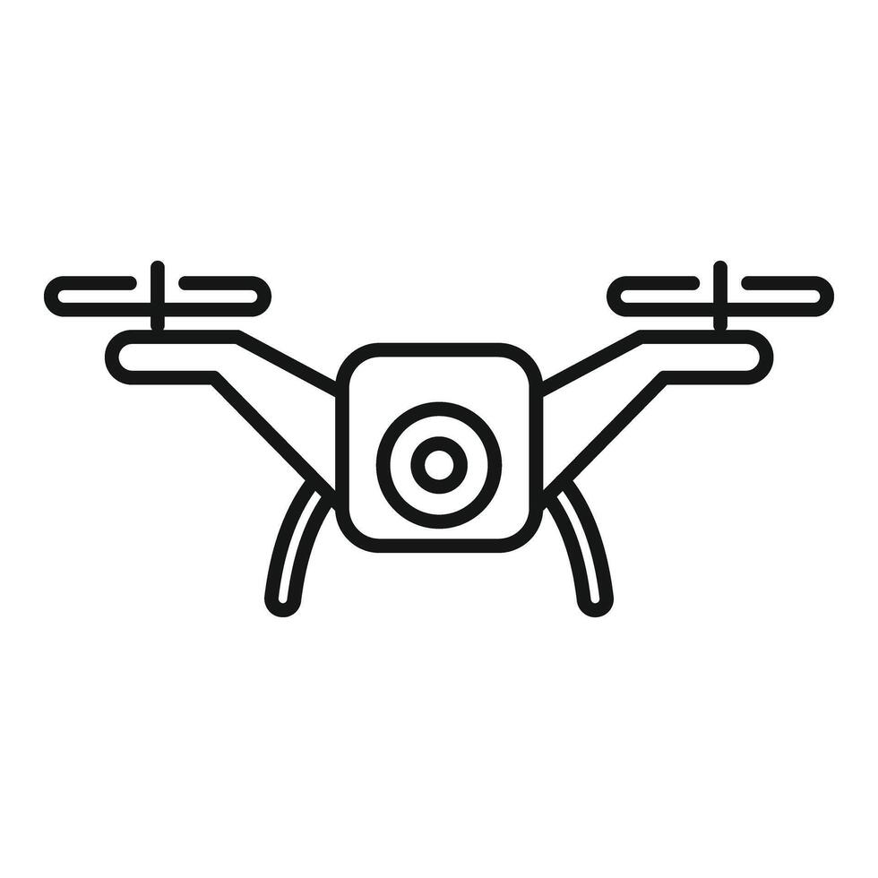 vidéo drone véhicule icône contour vecteur. tournage opérateur vecteur