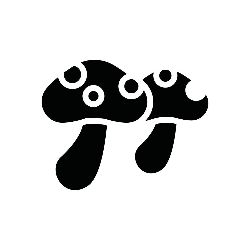 icône de glyphe de champignon vecteur