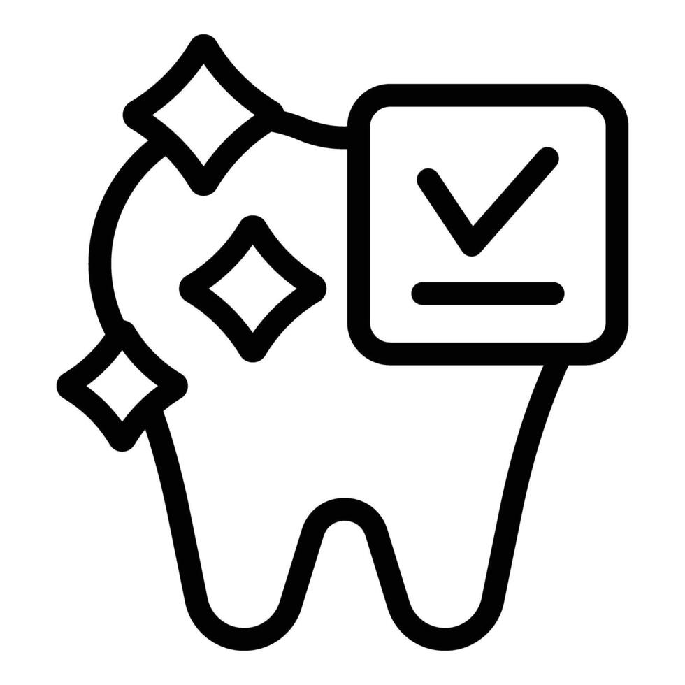 dent santé icône contour vecteur. dentaire se soucier vecteur