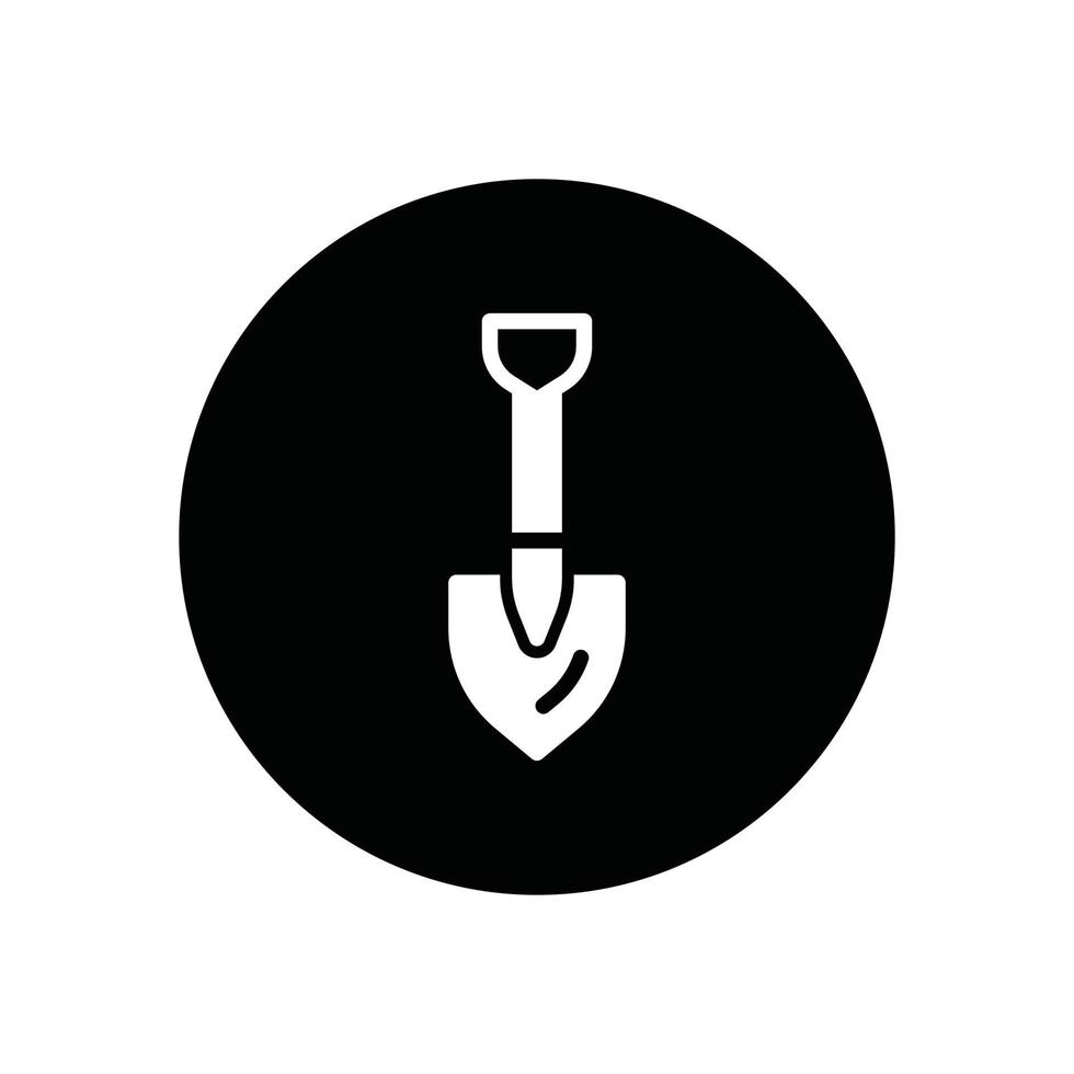 icône de glyphe de pelle vecteur
