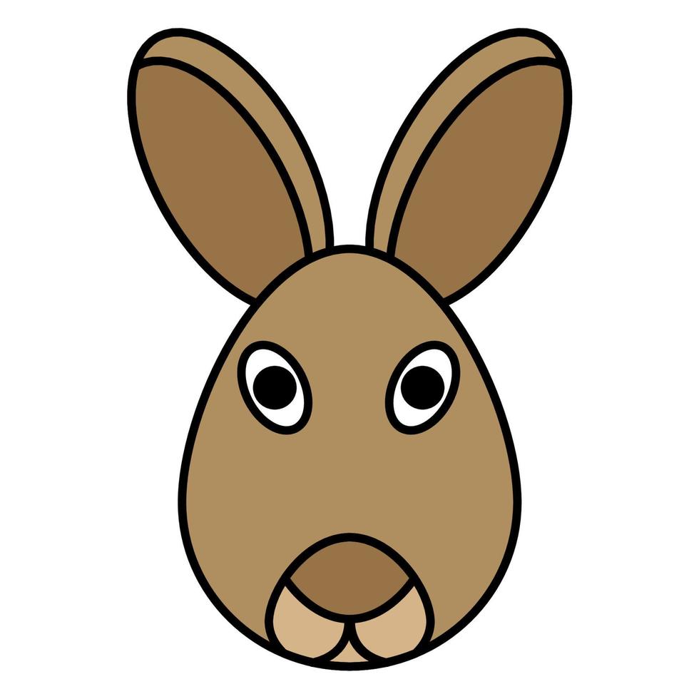 dessin animé mignon lapin face.vector illustration vecteur