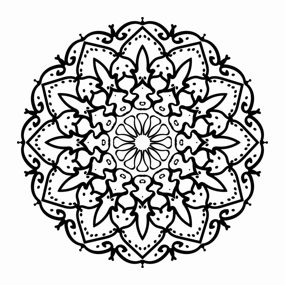 mandala floral rond décoratif vecteur