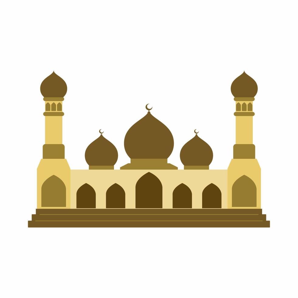 mosquée vecteur icône. coloré mosquée icône pour signe, symbole ou décoration. mosquée pour Ramadan fête ou islamique conception. musulman culte bâtiment icône illustration