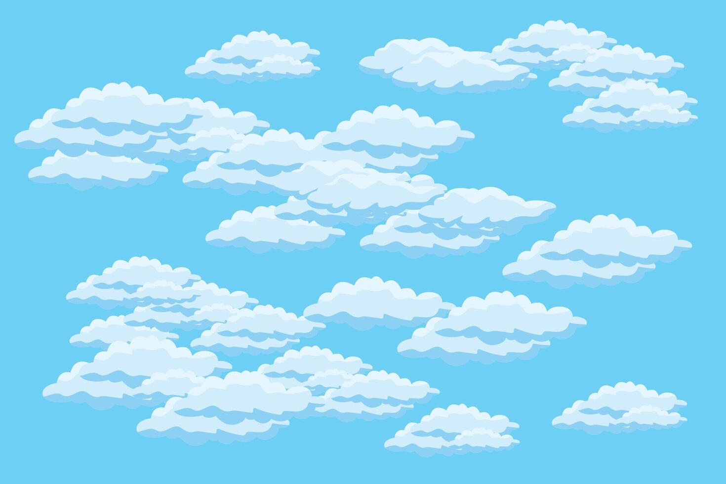 nuage ciel scène Contexte vecteur Facile nuage illustration modèle conception