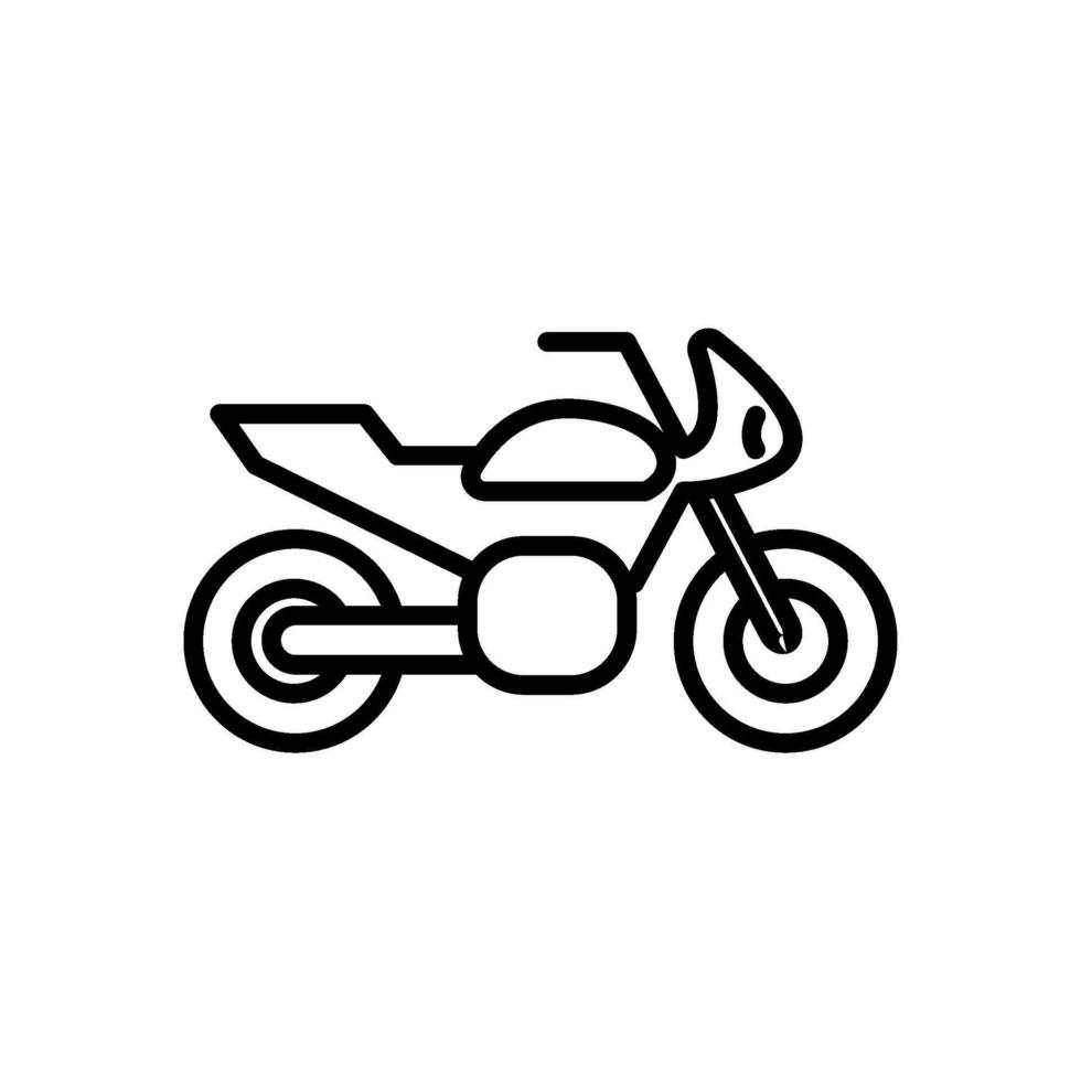 moto icône vecteur dans ligne style