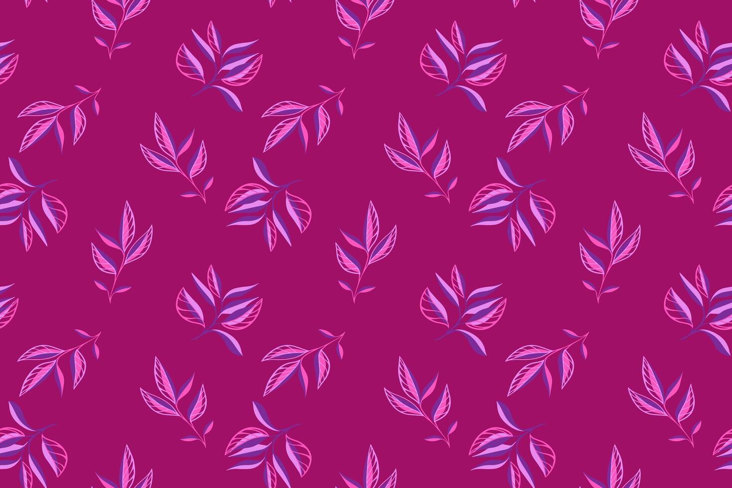 abstrait bordeaux minimaliste sans couture modèle avec branches feuilles. Créatif minuscule tropical botanique motif épars au hasard. vecteur main tiré esquisser. collage pour conceptions, impression, à motifs, en tissu