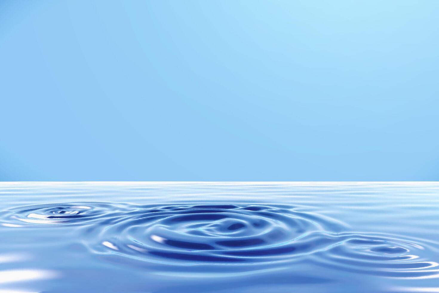 3d bleu l'eau ondulations Contexte. illustration de plusieurs ondulations sur ondulé océan l'eau vecteur