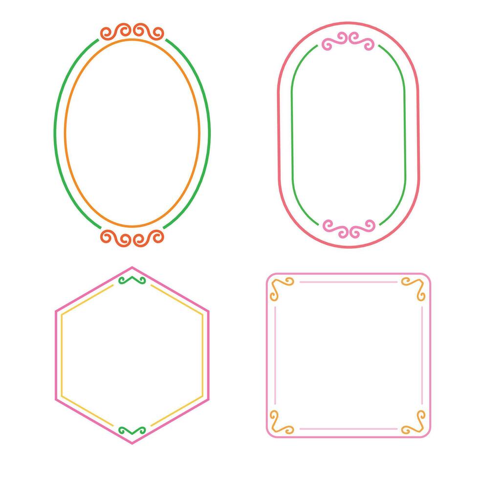 coloré miroir pour cadre, poste, illuatration et élément vecteur