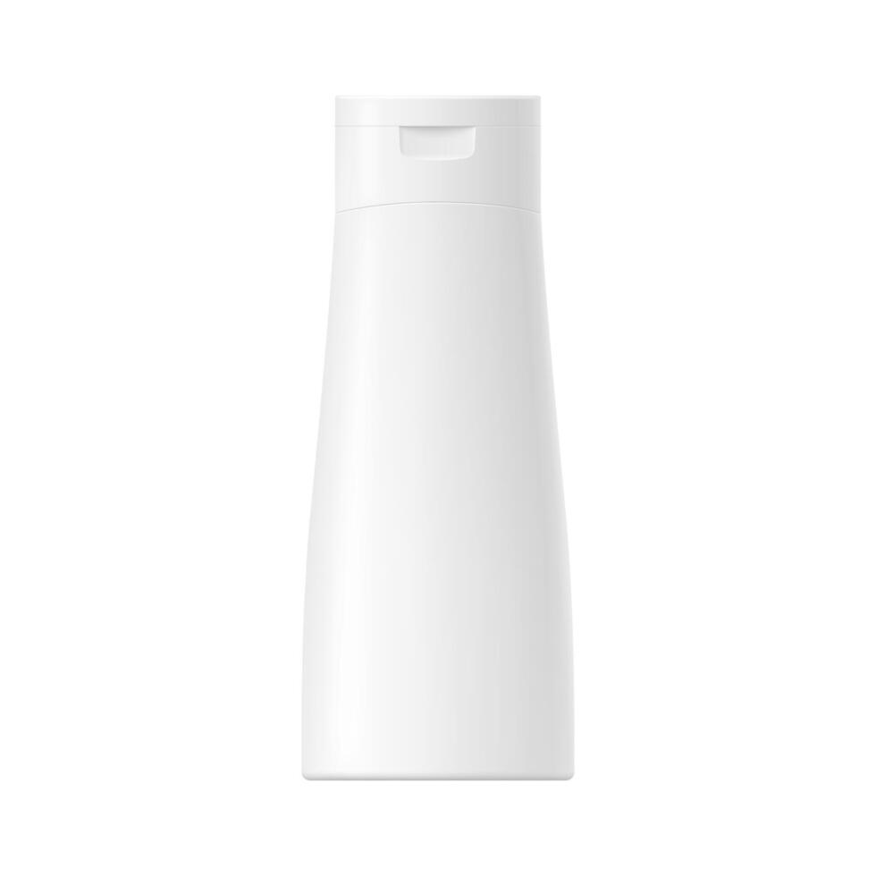 vecteur blanc brillant Plastique bouteille avec casquette