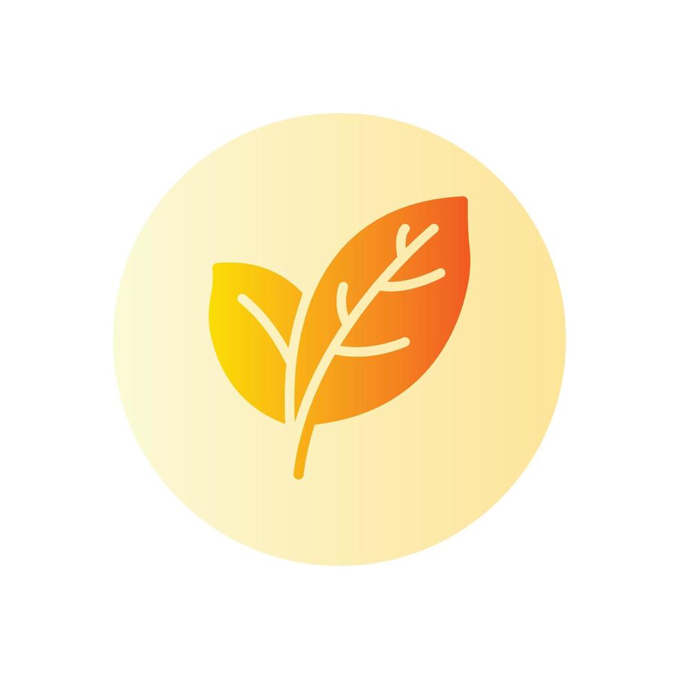 icône de dégradé de feuilles vecteur