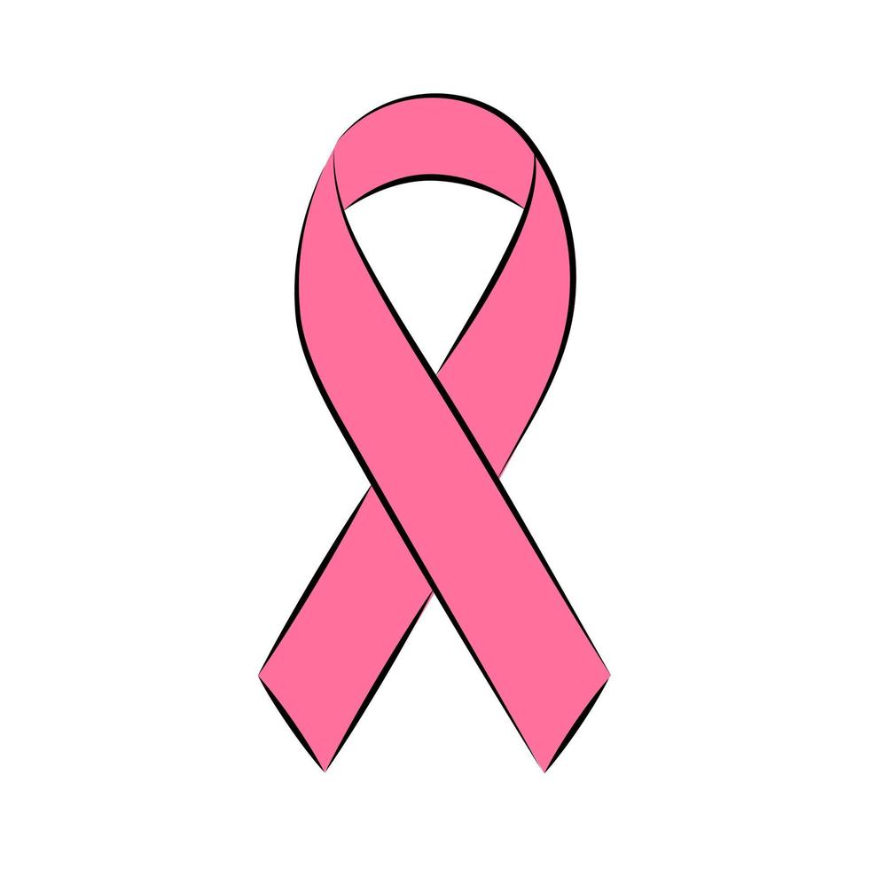 dessin au trait campagne contre le cancer du sein ruban rose dessin au trait campagne contre le cancer du sein ruban rose octobre vecteur