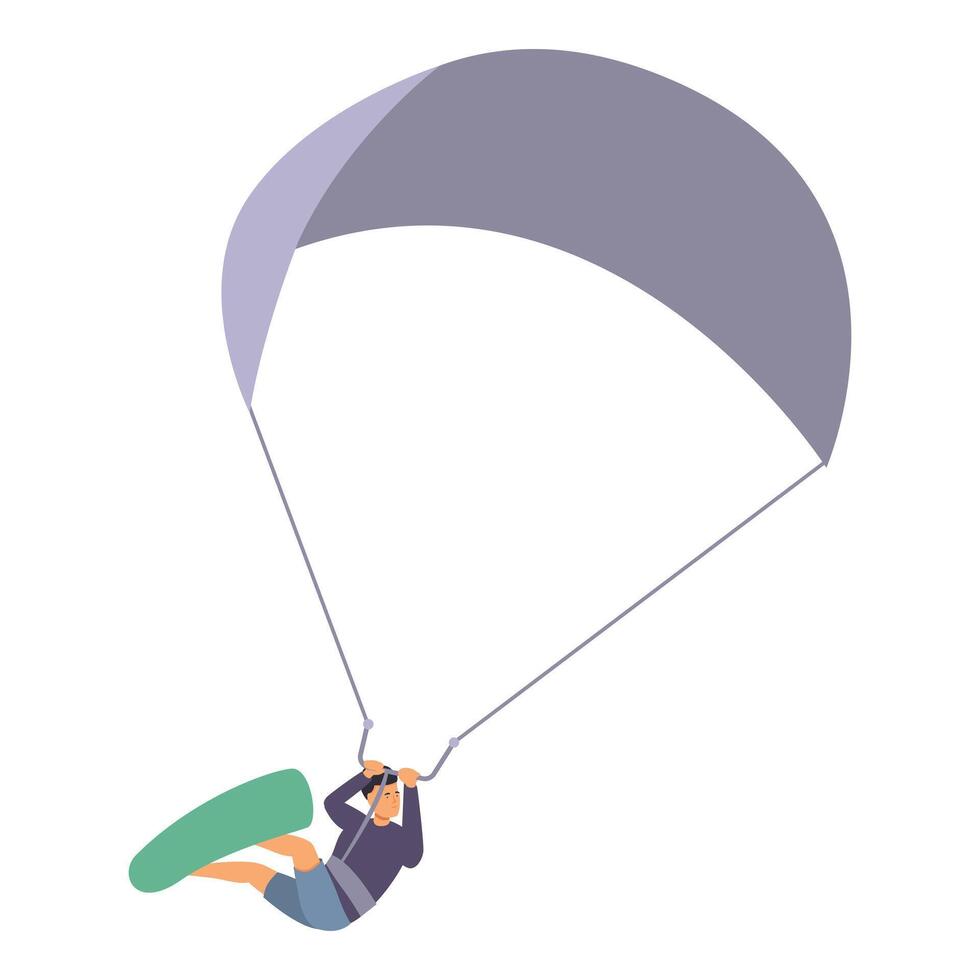 compétence kite surf icône dessin animé vecteur. extrême équipement vecteur