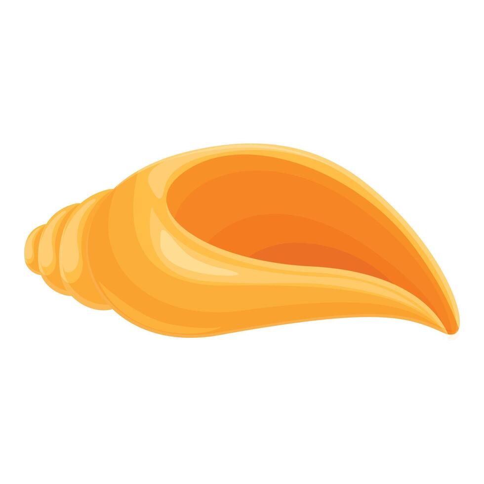 d'or mer coquille icône dessin animé vecteur. dîner repas animal vecteur