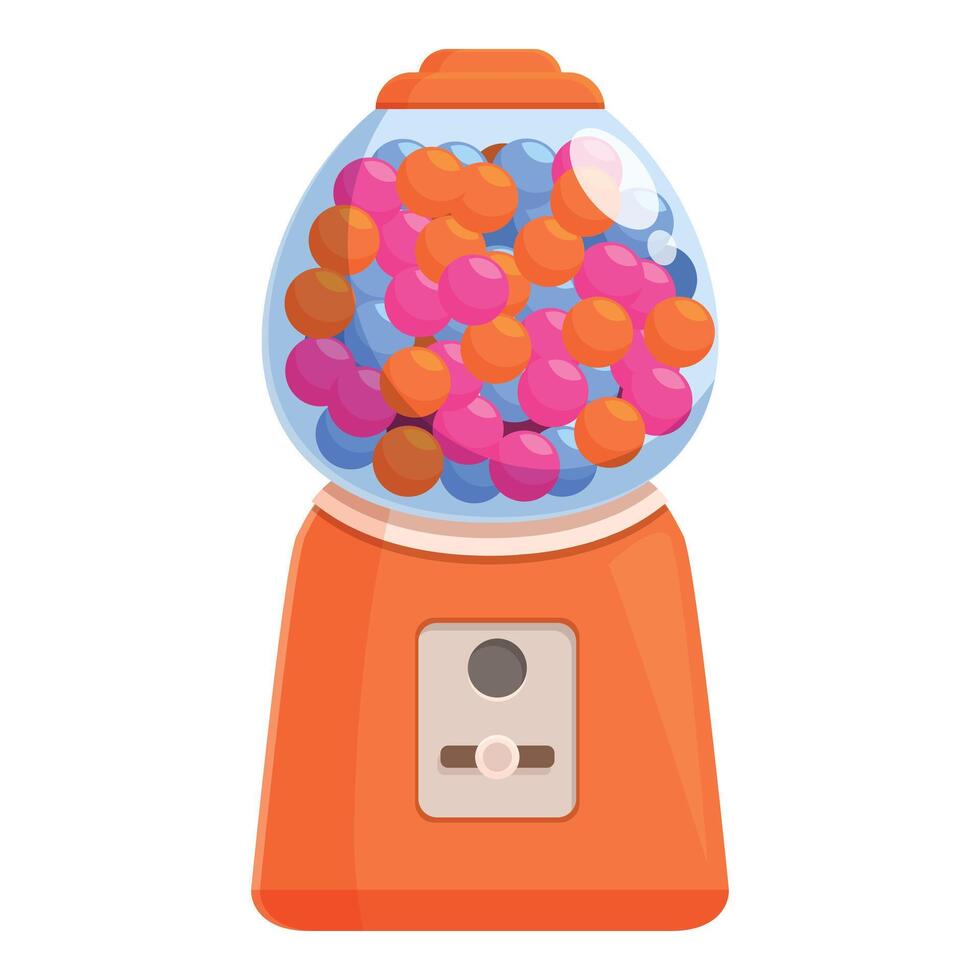 coloré machine fente icône dessin animé vecteur. bubblegum équipement vecteur