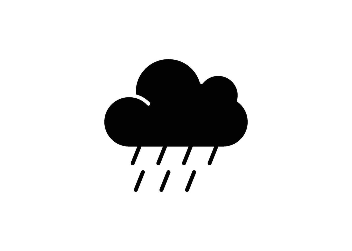 pluie icône silhouette conception modèle isolé vecteur