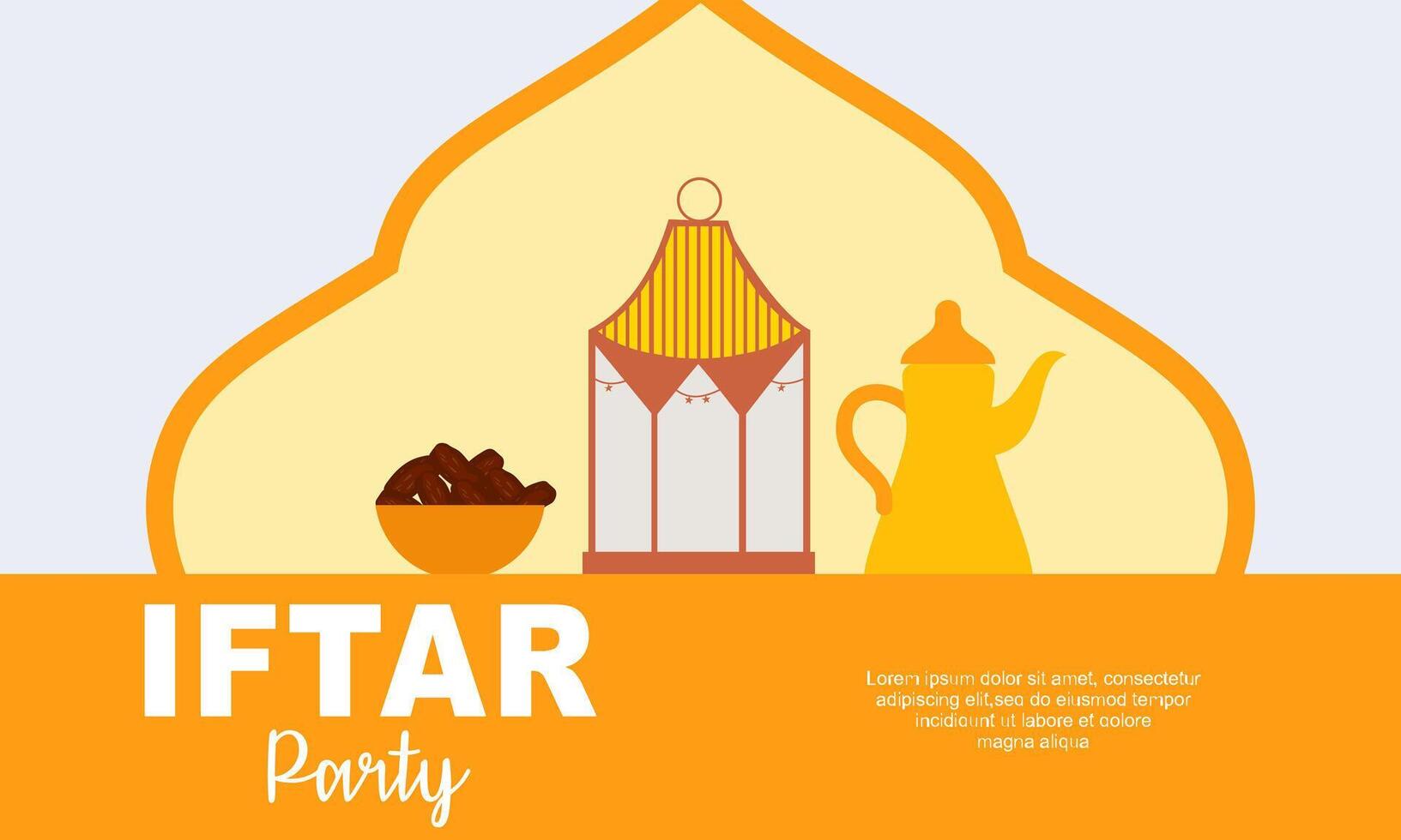 iftar fête fête concept prospectus vecteur illustration