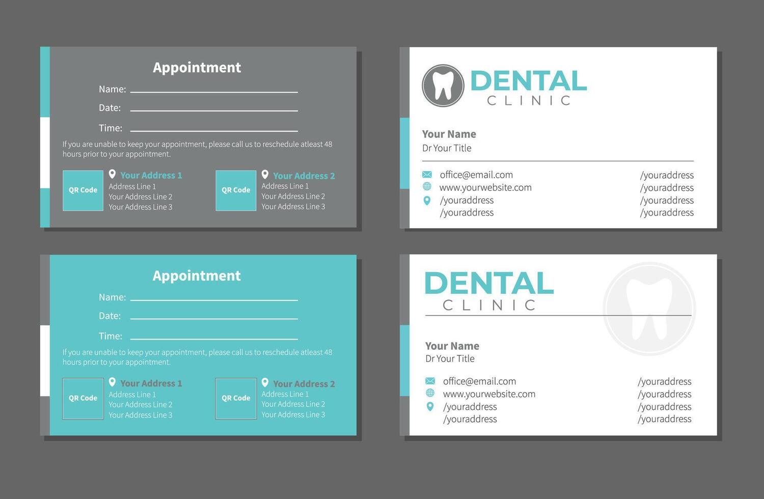 dentaire dentiste affaires carte vecteur