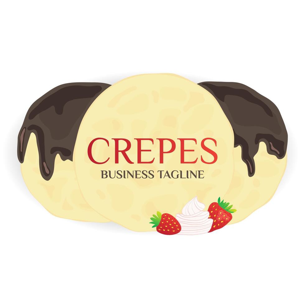 crêpes ou Crêpes logo vecteur