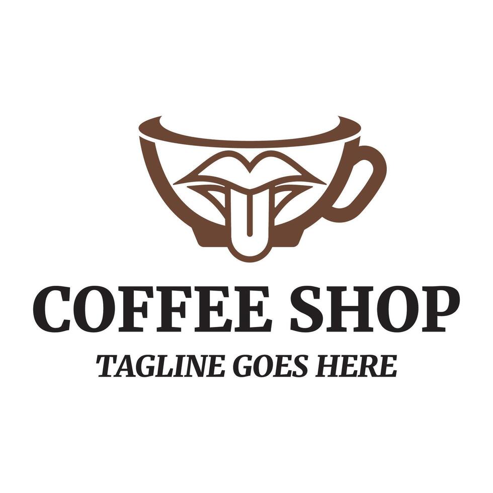 vecteur logo illustration de une café