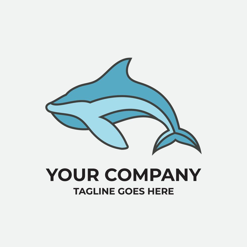 tueur baleine vecteur logo