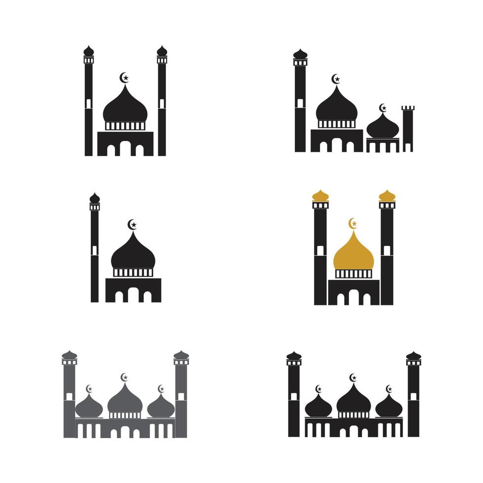 modèle de conception mosquée icône vector illustration