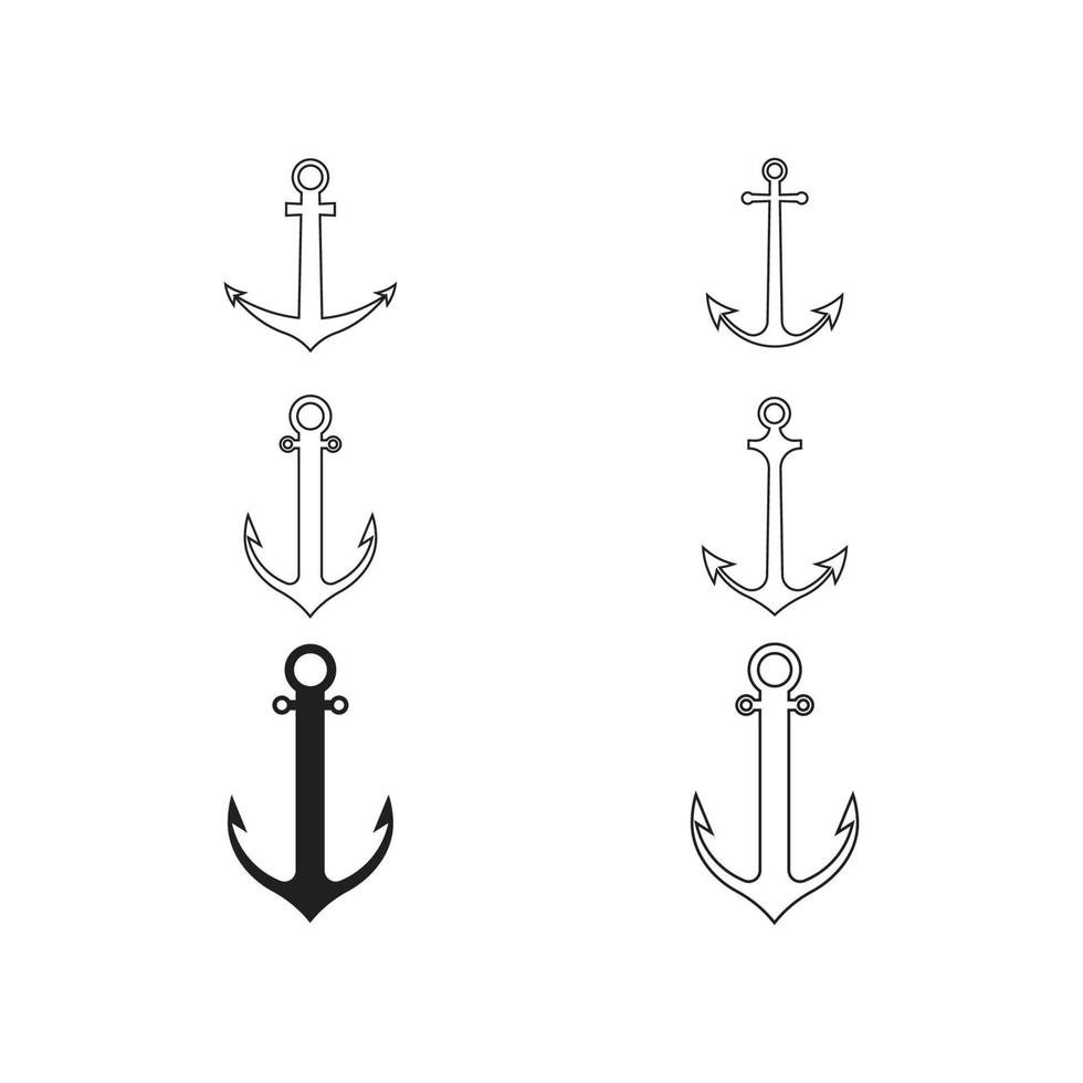 ancre icône logo modèle vector illustration