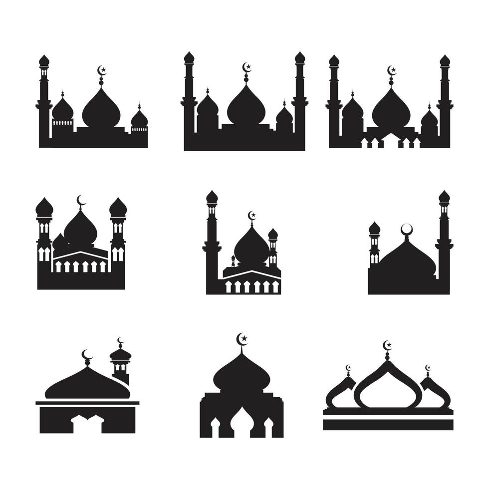 modèle de conception mosquée icône vector illustration