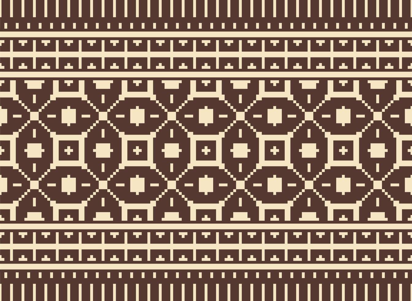 traverser point. pixels. géométrique ethnique Oriental sans couture modèle traditionnel Contexte. style aztèque abstrait vecteur illustration. conception pour textile, rideau, tapis, fond d'écran, vêtements, emballage