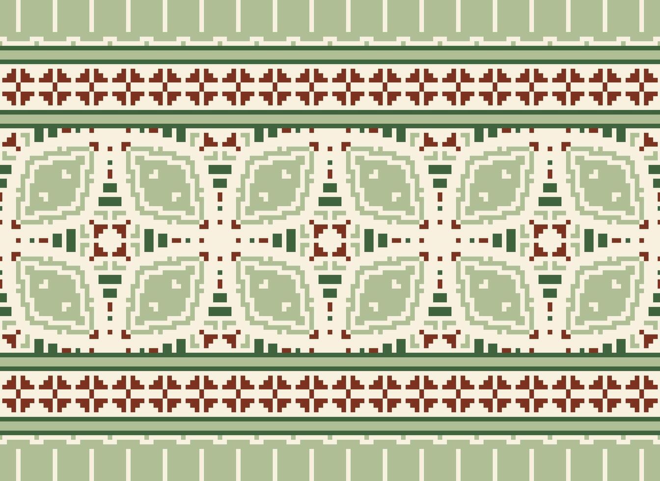 traverser point. pixel modèle. ethnique motifs. abstrait art. conception pour tapis, fond d'écran, vêtements, textile, oreiller, rideau, drap de lit, table coureurs. Mehndi. Rushnyk. Terre Ton. ancien. vecteur. vecteur