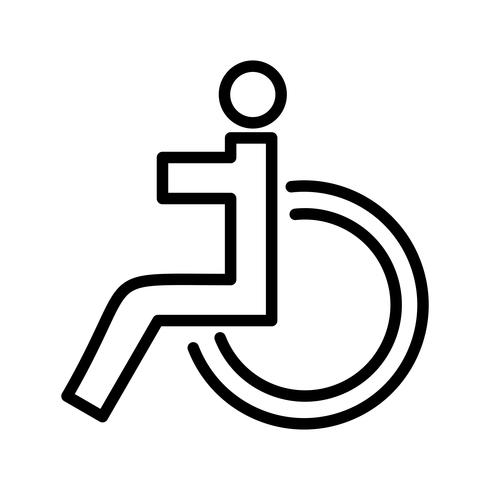 Icône de vecteur handicapé