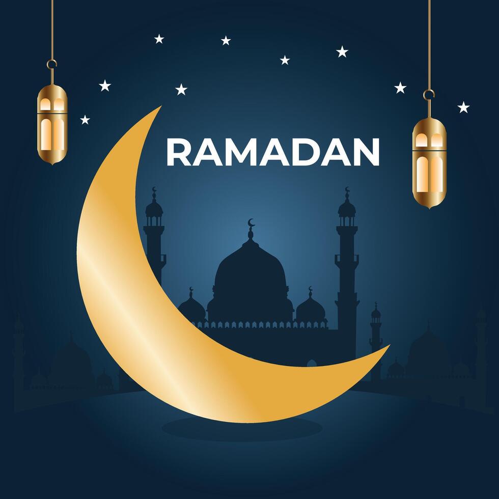 Ramadan bannière illustration social médias Publier conception vecteur