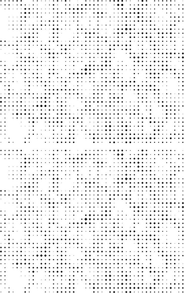 une noir et blanc à pois Contexte avec carré bitmap, ensemble de vecteur à pois lignes sur une blanc arrière-plan, grunge effet ensemble de demi-teinte texture Contexte vecteur illustration,