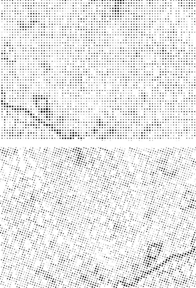 une noir et blanc à pois Contexte avec carré bitmap, ensemble de vecteur à pois lignes sur une blanc arrière-plan, grunge effet ensemble de demi-teinte texture Contexte vecteur illustration,