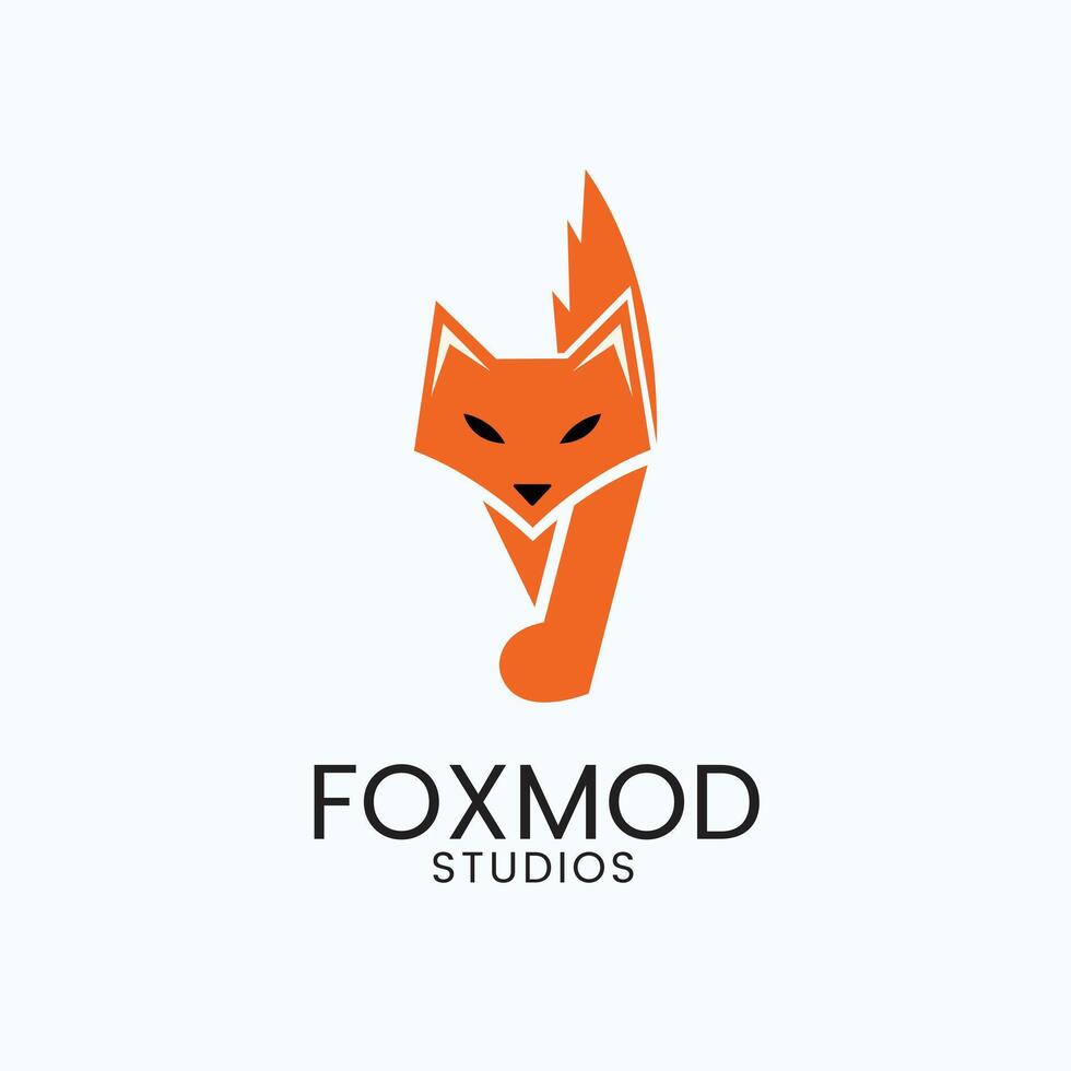 Renard logo intelligent concept foxmod marque identité moderne affaires logo vecteur