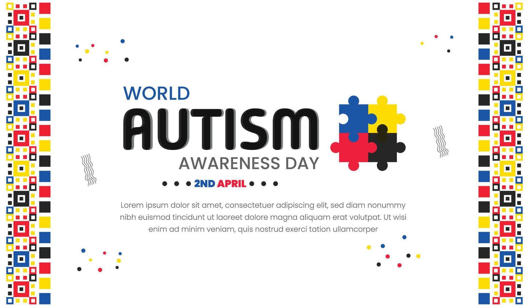 brillant lumière sur autisme, conscience et acceptation monde autisme journée vecteur