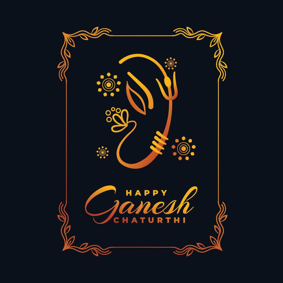 prime ganesh chaturthi Festival salutation ou invitation carte bannière vecteur