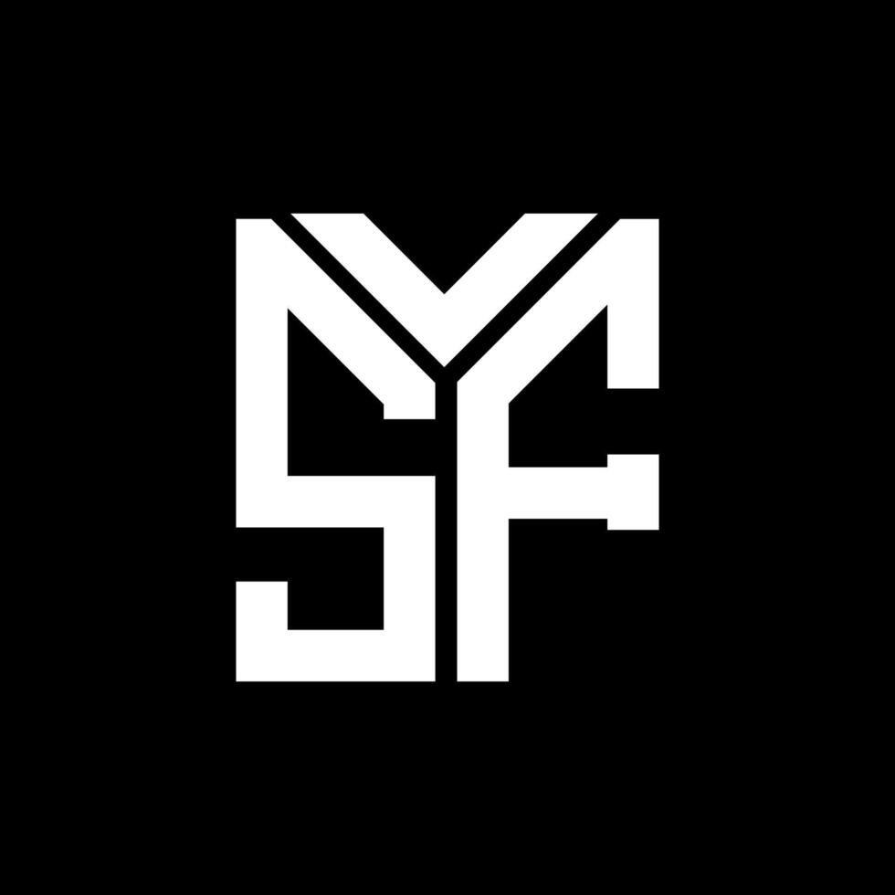 sf lettre logo conception sur noir Contexte. sf Créatif initiales lettre logo concept. sf lettre conception. vecteur