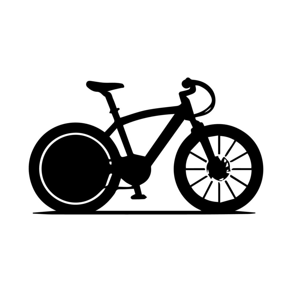 vélo Shiluatte sur blanc Contexte. vecteur illustration.