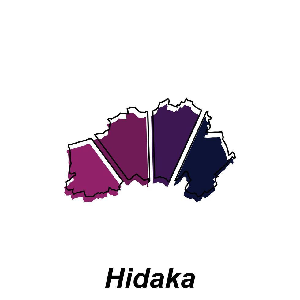 Hidaka vecteur monde carte ville illustration. isolé sur blanc arrière-plan, pour affaires