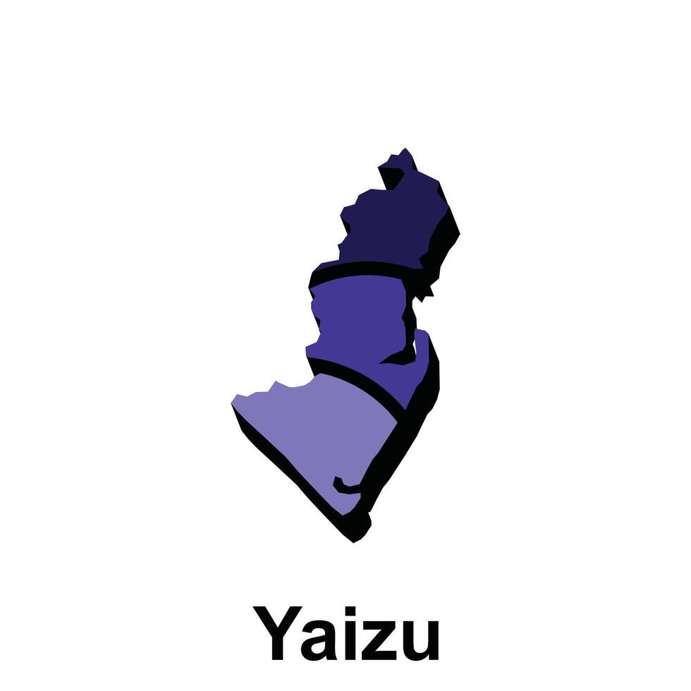 yaizu vecteur monde carte ville illustration. isolé sur blanc arrière-plan, pour affaires