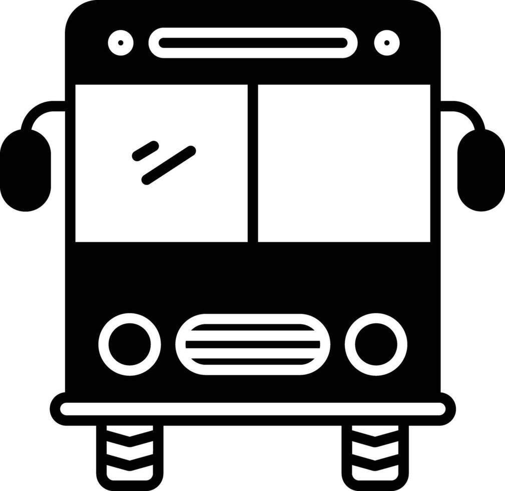 autobus glyphe et ligne vecteur illustration