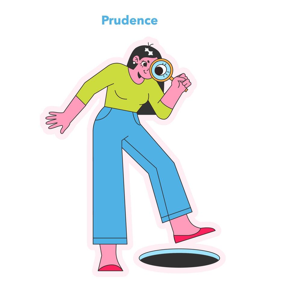 prudence concept. vecteur illustration.