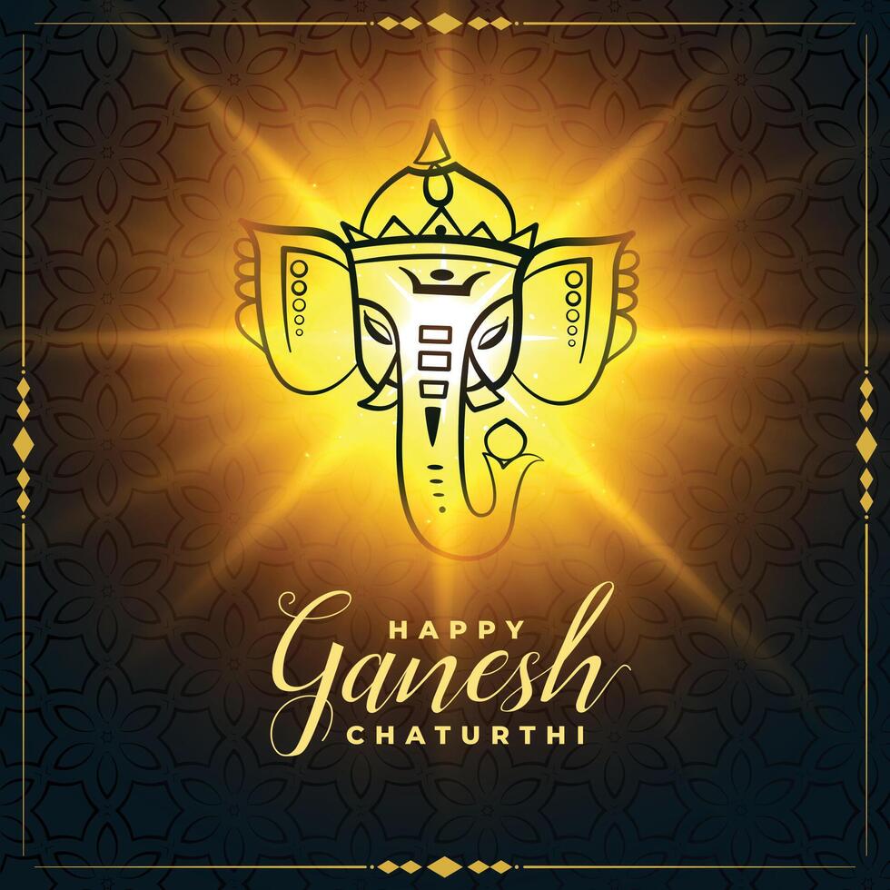 content ganesh chaturthi embrasé Festival carte conception vecteur